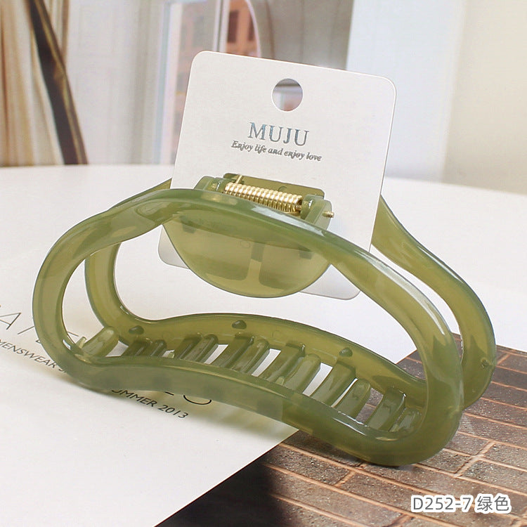 D廠【D252】高級感大雲朵抓夾髮量多後腦勺髮夾精美卡裝髮飾甜美鯊魚夾 24.07-4「D廠-單筆結帳需滿,NT$600出貨(不含運費)」