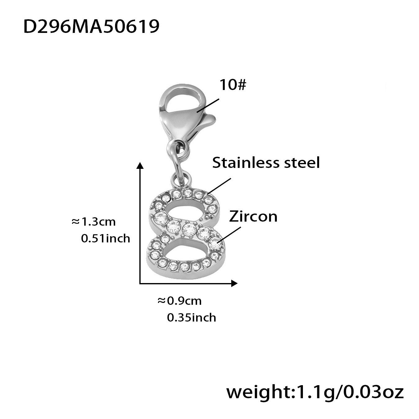 B廠【Z432】麻花線開口手鐲8字鋯石帶鑽DIY多配件手鐲不鏽鋼材質不掉色 25.06-4