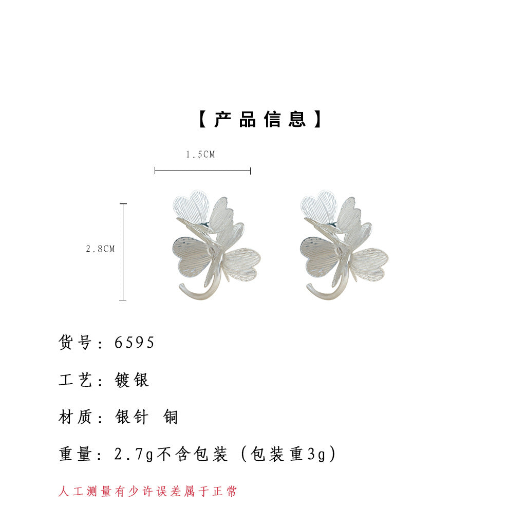 C廠【6595】清新甜美時尚通勤新款度假風鏤空立體幾何花朵耳環耳環
25.08-5