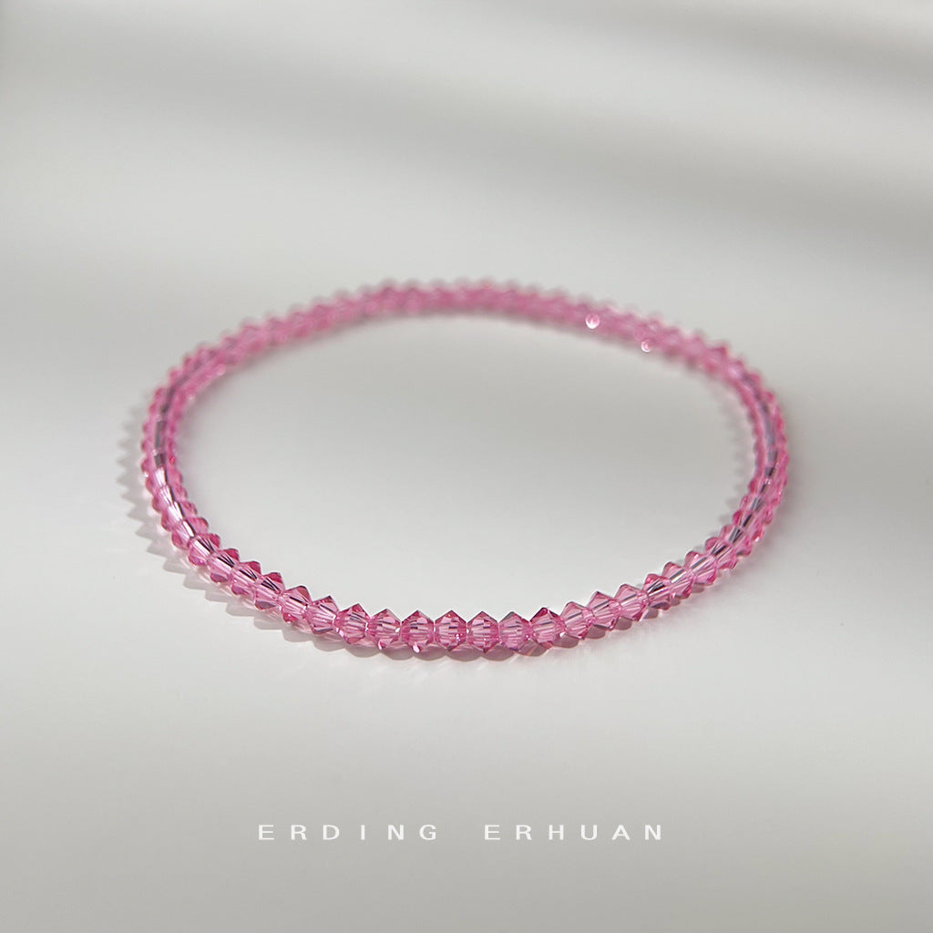 C廠【5628】真的施華洛水晶!實體巨閃巨亮很細節!高級感簡約輕奢風手串手鍊 25.02-4