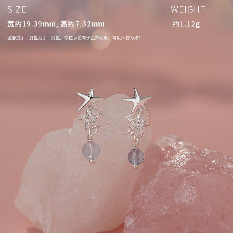 E廠【YC0395N】原創S999足銀海星之韻系列三件組清新夏季文藝精緻鎖骨鏈 25.04-3