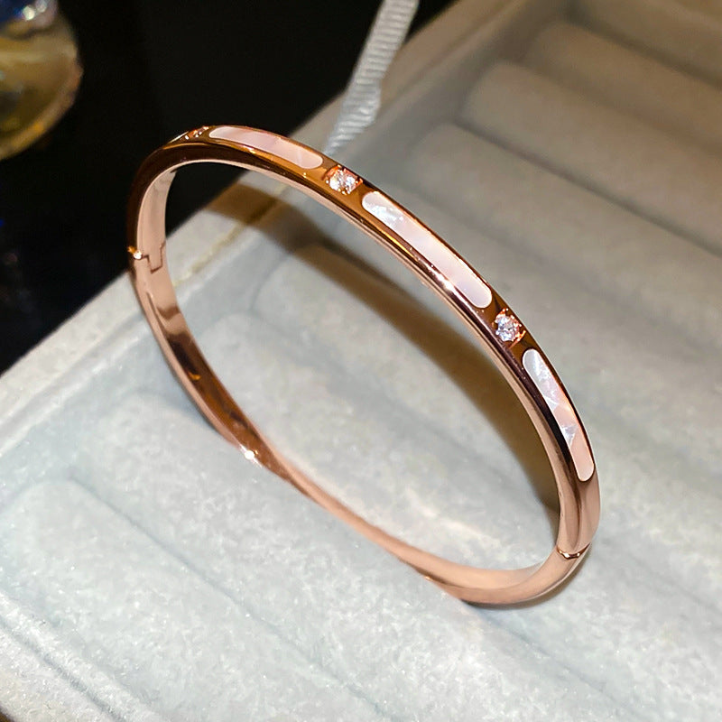 A廠【HB3345】歐美跨境鋯石方形手鐲冷淡風個性手環時尚簡約百搭高級感手飾 24.12-3