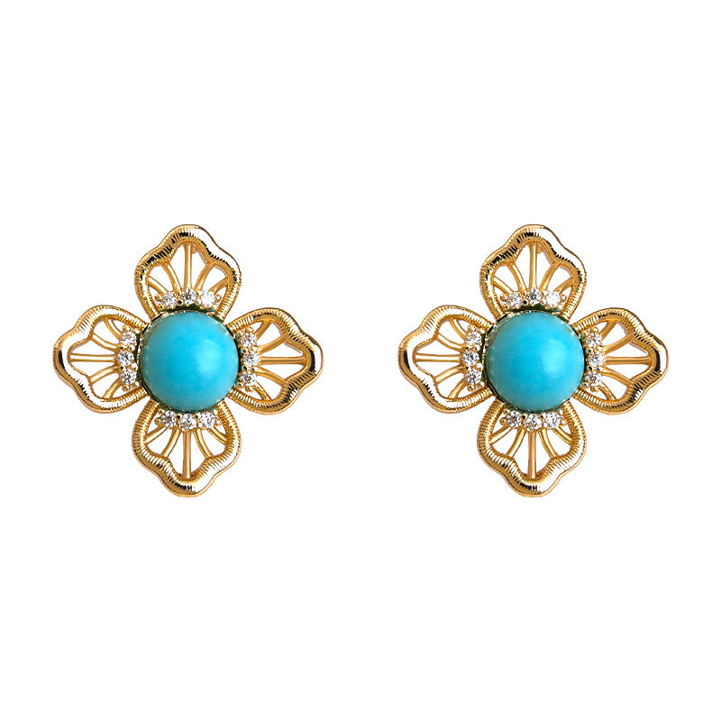 C廠【6983】時尚高級感鏤空蕾絲花邊幾何花瓣耳環925銀針新款爆款耳飾女
25.10-5