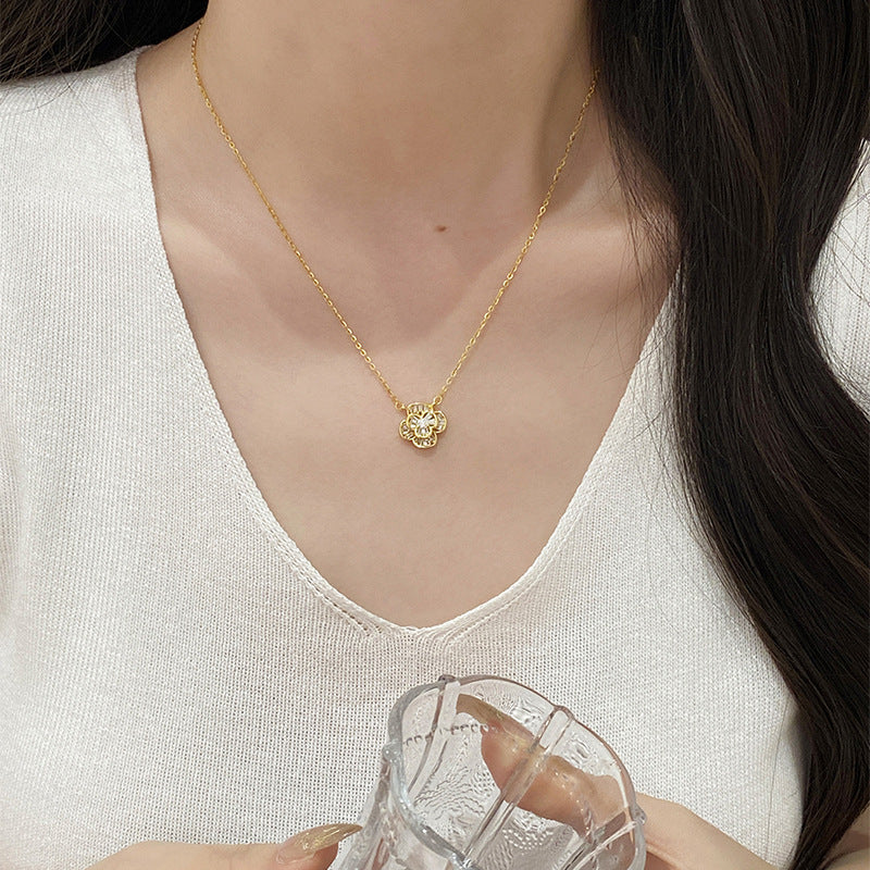 F廠【DQ0768N】S925純銀小眾四葉草項鍊女輕奢高級感四瓣花百搭鎖骨鏈潮 25.07-2