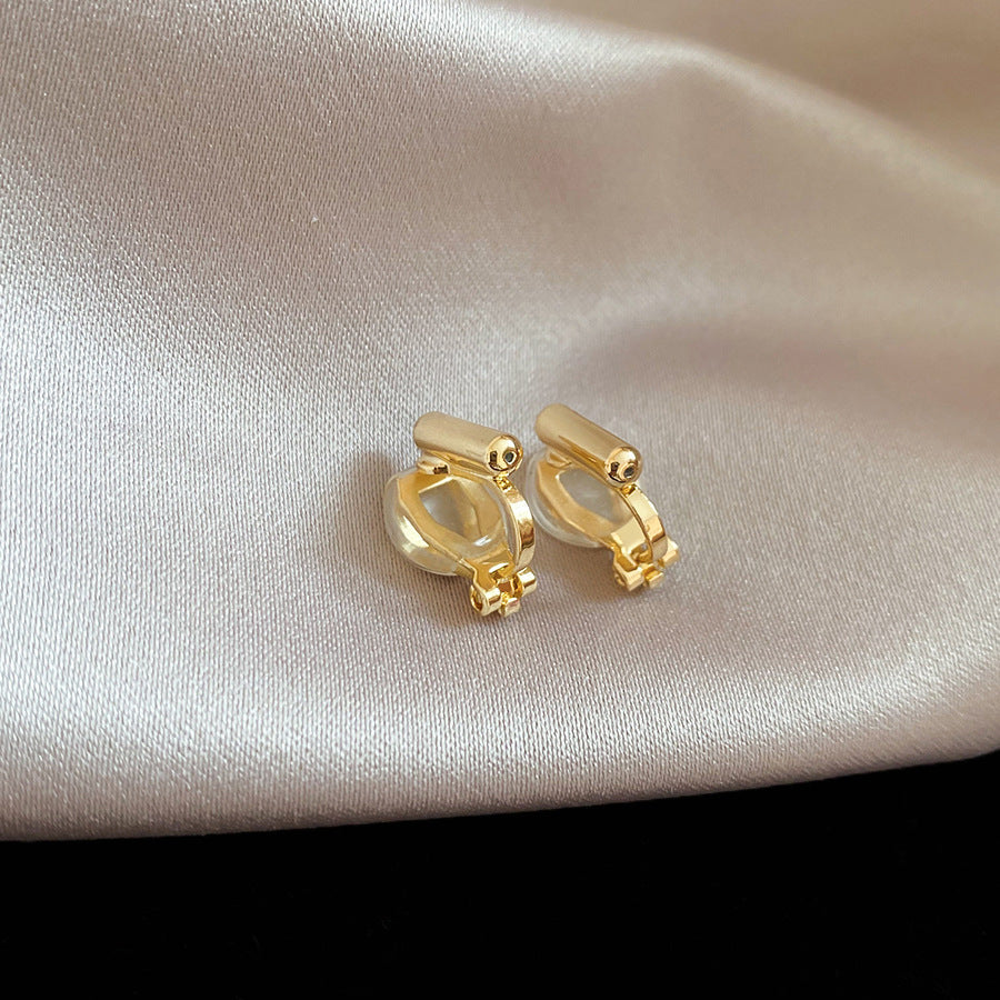 A廠【HE28082】歐美跨國時尚簡約幾何圓形耳夾轉換器宮廷風耳環小眾設計感耳飾女 25.08-2