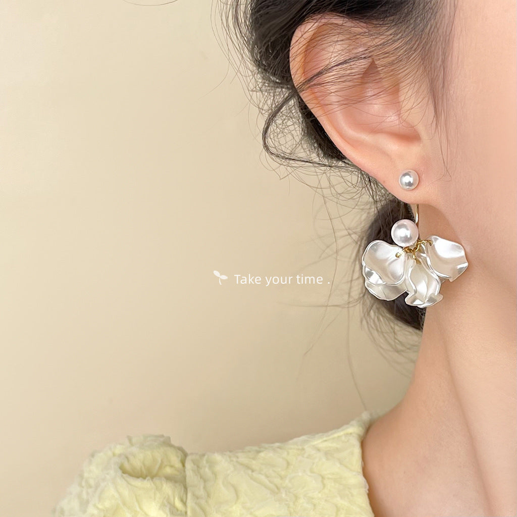 C廠【5933】森系超仙~清新甜美立體手工花朵耳環女 一款兩戴氣質優雅耳飾 25.05-1