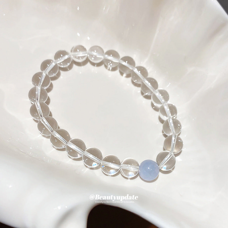 A廠【HB4816】新中式水晶石頭串珠手鍊清新甜美小眾高級感手串手環百搭手飾
 25.10-5