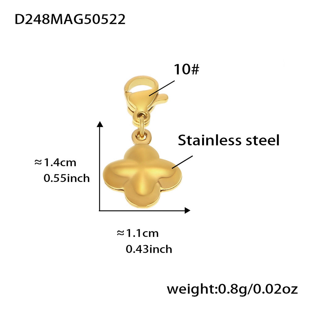 B廠 【E638】INS風不鏽鋼18k真金5A鋯石幾何多配件DIY手鍊腳鍊夏日飾品 25.06-1