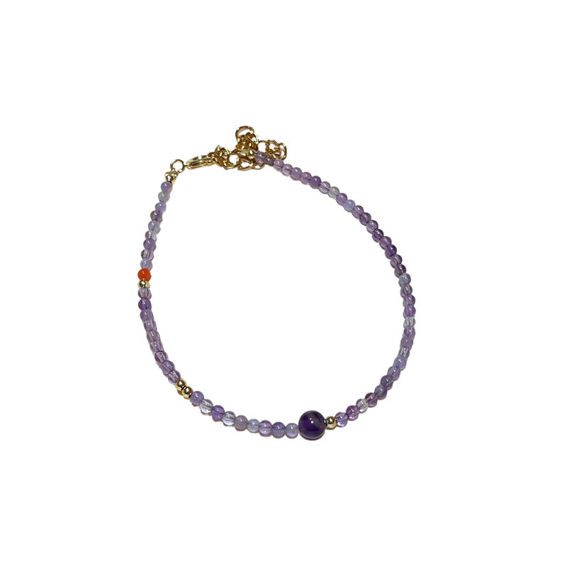 A廠【HB3607】天然南紅黃水晶串珠手鍊輕奢古風小清新手串新中式高級感手飾 25.03-4