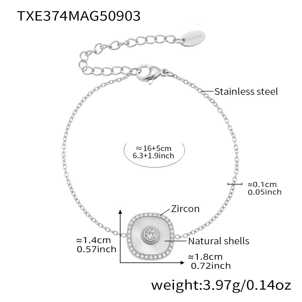 B廠【TXP373】歐美飾品不銹鋼雙面批花五葉花吊墜項鍊手鍊套裝鍍18k真金
25.09-2