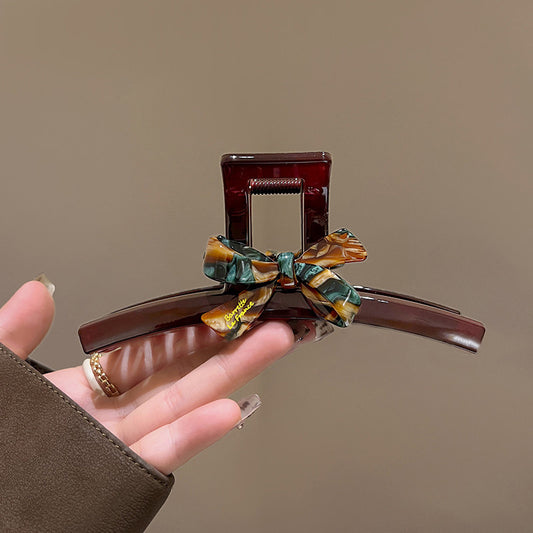 C廠【X126】韓系暈染蝴蝶結頭髮抓夾女2026新款高級感鯊魚夾春髮夾後腦勺髮飾
26.04-3