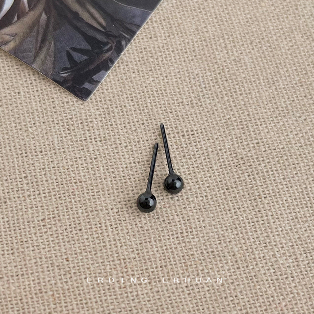 C廠【5979】正品生物瓷養耳洞耳環女陶瓷耳飾時尚簡約小巧圓豆豆不用摘耳飾 25.05-1