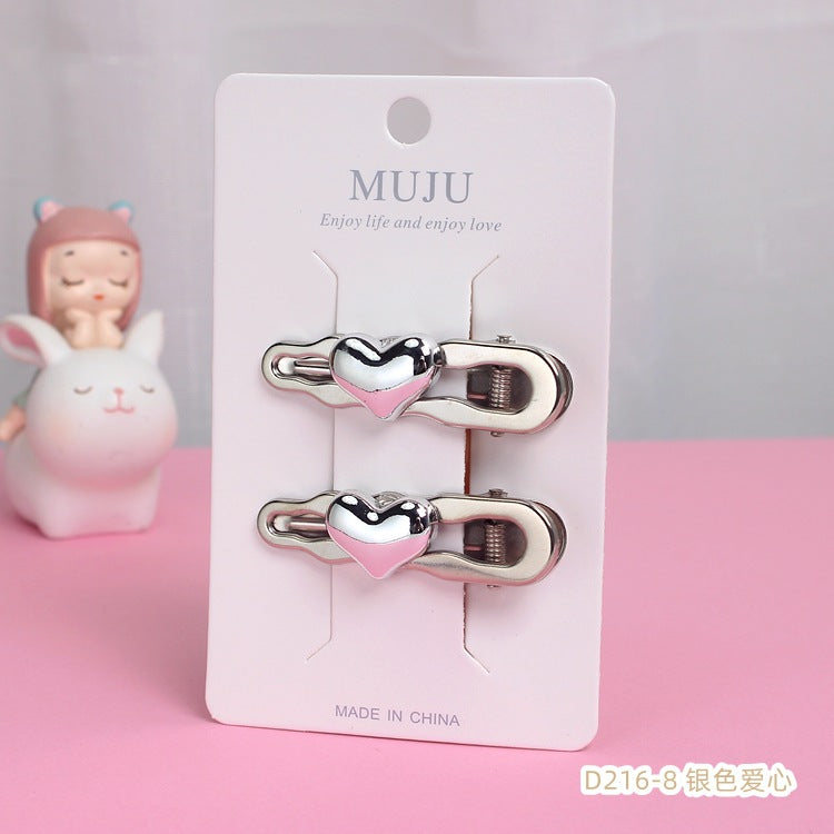 D廠【D216】網紅y2k多巴胺千禧風瀏海夾超值對裝金屬碎髮夾2024新款頭飾髮卡 24.03-1「D廠-單筆結帳需滿,NT$600出貨(不含運費)」