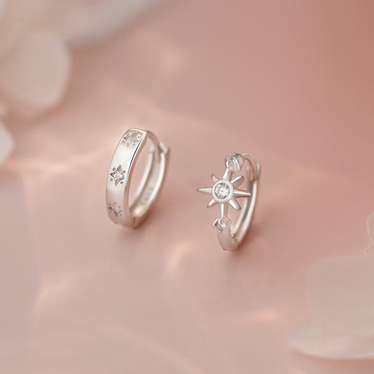 E廠【YC7335E】S925純銀不對稱耳扣簡約風文藝溫柔高級精美設計獨特耳飾 25.06-3