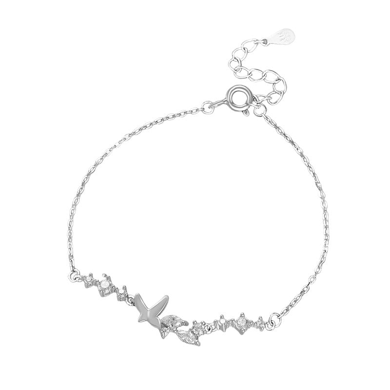 E廠【YC4368SL】S999足銀韓風蝴蝶手鍊女輕奢時尚新款甜美精美清新手飾
 25.10-4