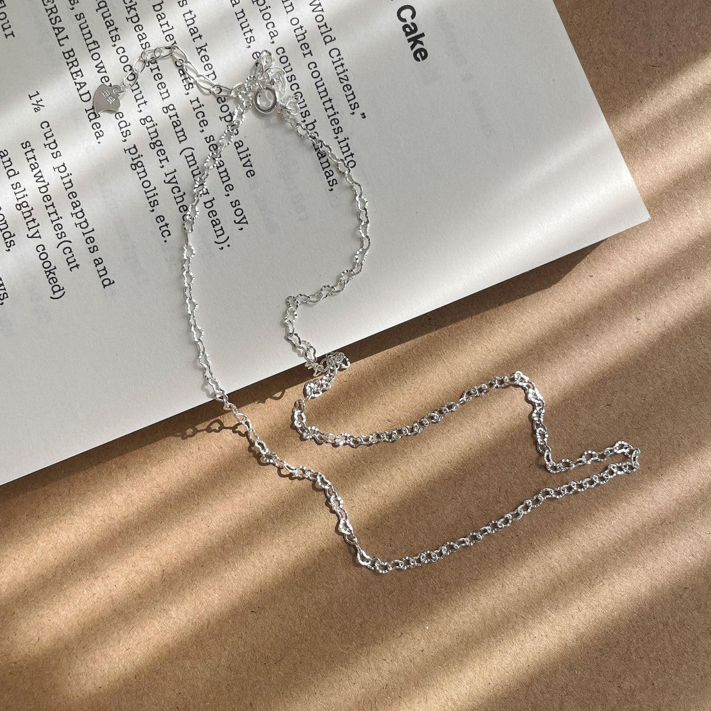 F廠【DQ2088N】足銀999小眾設計愛心項鍊女ins冷淡風素鏈鏤空心形拼接鎖骨鏈 25.03-1