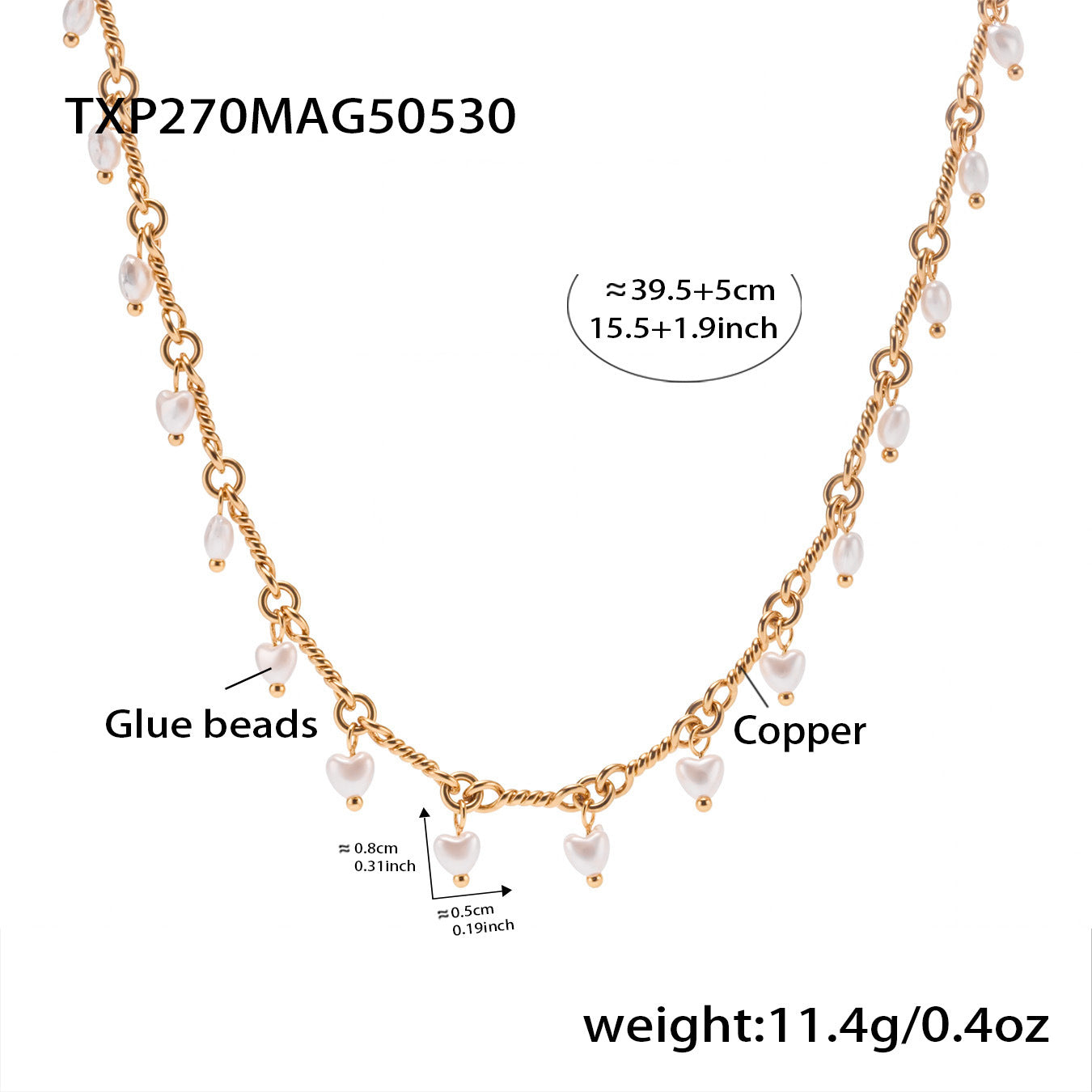B廠【TXP270】歐美飾品手工串珠膠珠流蘇手鍊項鍊組環保銅材質鍍18k金 25.06-1