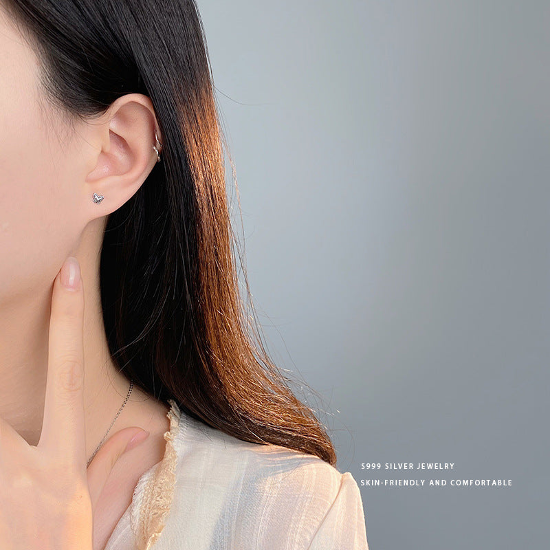 E廠【YC9592E】S999足銀甜美蝴蝶耳環女復古小眾時尚氣質高級感耳環耳飾 24.03-3