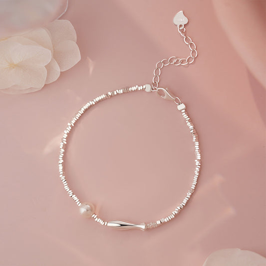 E廠【YC4333SL】S925純銀碎銀小魚手鍊韓風韓版氣質個性甜美淑女小眾手飾 25.06-3