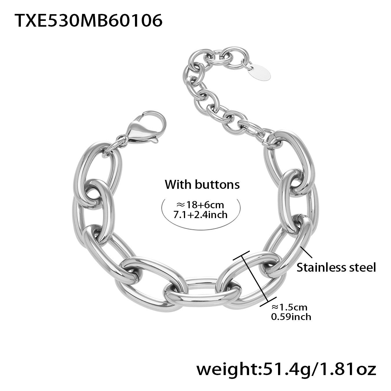 B廠【TXP530】歐美ins嘻哈風粗鏈條項鍊手鍊套裝不鏽鋼鍍18k真金簡約輕奢設計感
26.01-2