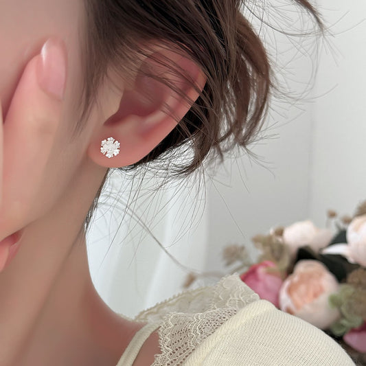 E廠【XDQ11433E】S925純銀日韓復古玫瑰花耳環女森系簡約花朵百搭耳飾小眾
26.09-2