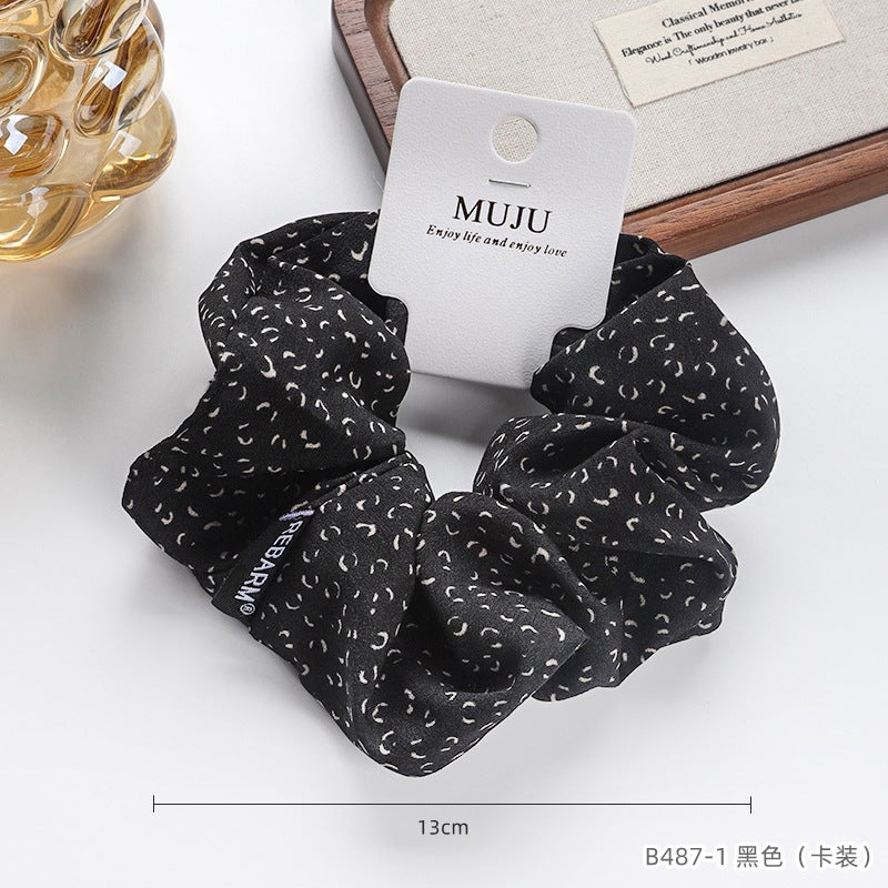 D廠【B487】甜酷風豹紋大腸桿菌髮繩卡裝高級感髮飾加大號布藝頭繩皮筋馬尾髮圈
 25.10-5「D廠-單筆結帳需滿,NT$600出貨(不含運費)」