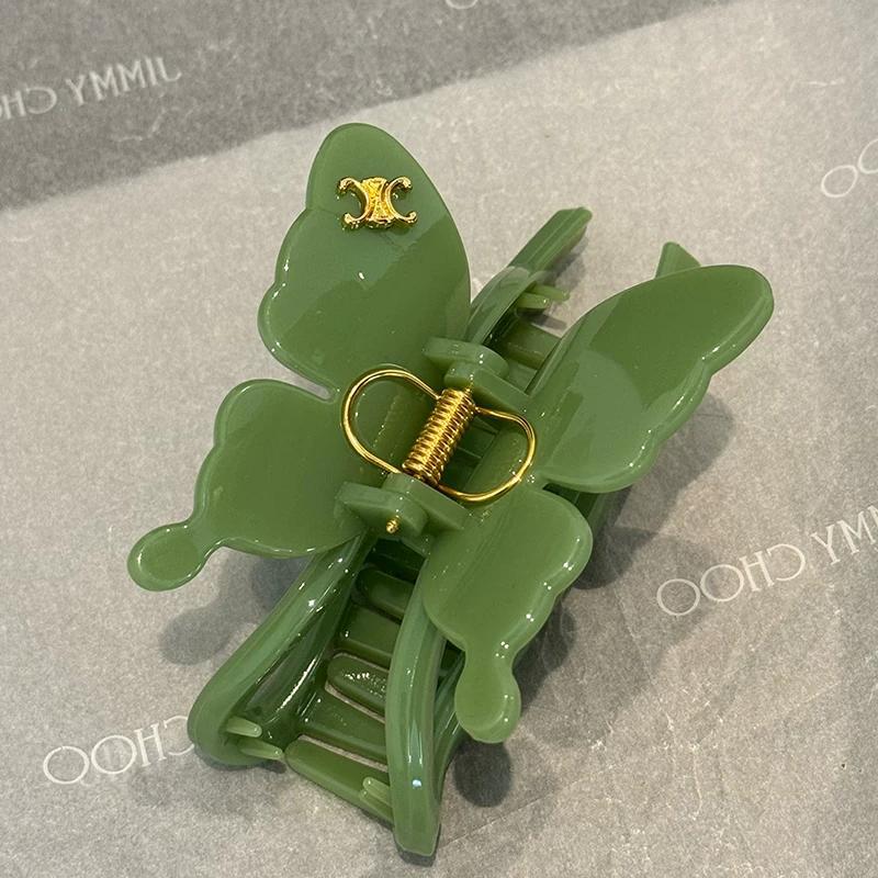 C廠【X315】蝴蝶設計~網紅簡約髮夾女後腦勺高級感壓克力抓夾大號鯊魚夾新款
26.05-3
