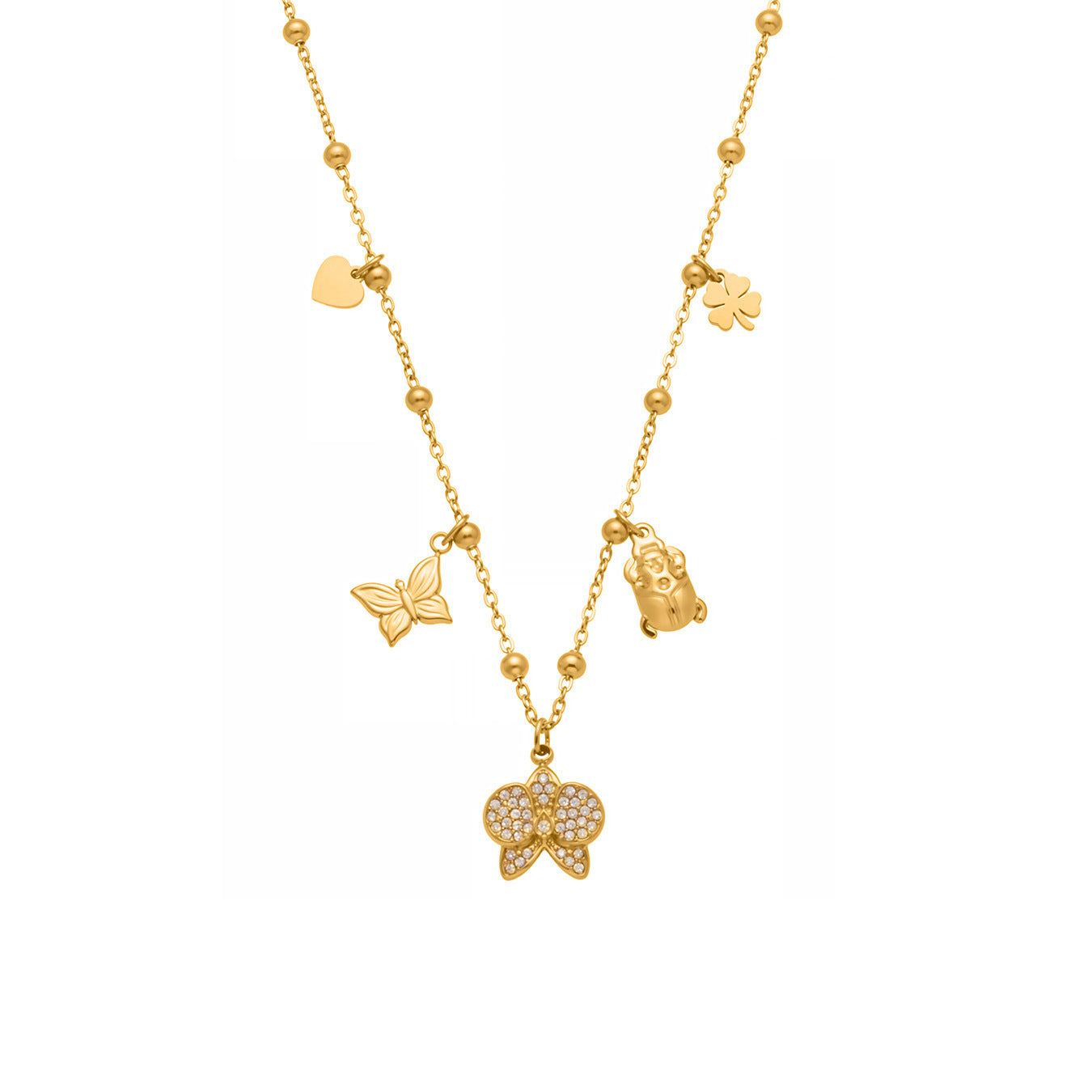 B廠【P1712】不鏽鋼diy蝴蝶吊墜項鍊鍍18k真金歐美時尚輕奢百搭珠寶首飾
25.10-3