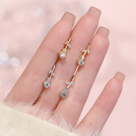 D廠【YC3928E】足銀S999高級感花鋯石耳環女輕奢清新韓風氣質小眾精緻耳飾
26.03-2