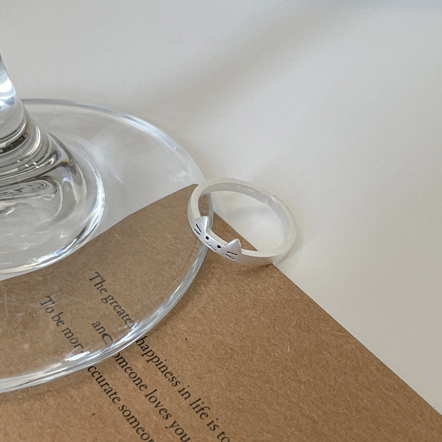 E廠【DQ8419R】S999純銀可愛小貓小狗情侶對戒男女個性疊戴戒指創意設計指環
25.10-3