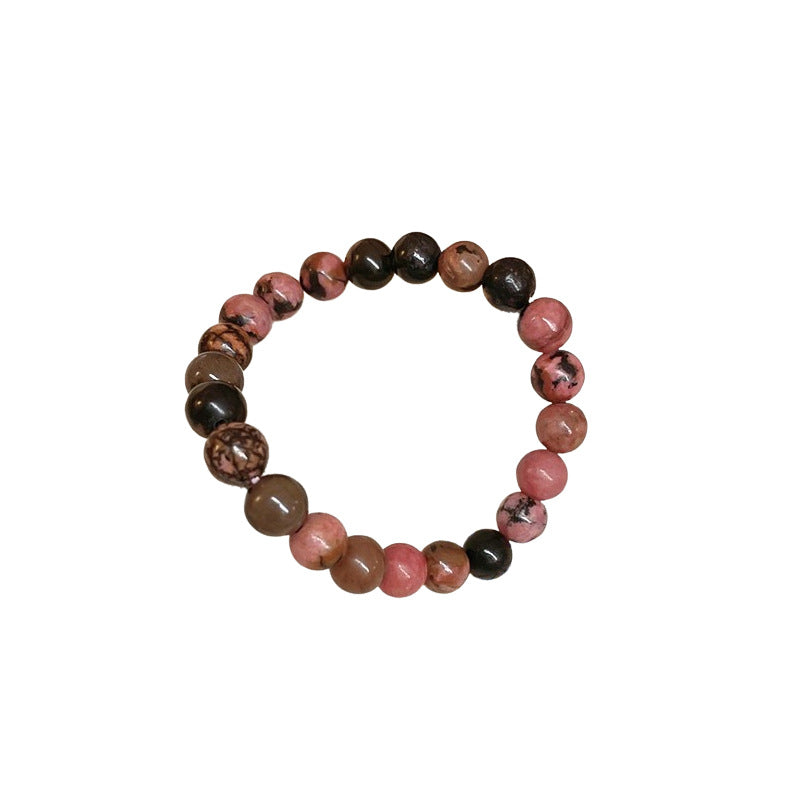 A廠【HB2657】中古風不規則粉紅天然石手鍊少女心甜美百搭手串爆款復古手飾 24.06-2