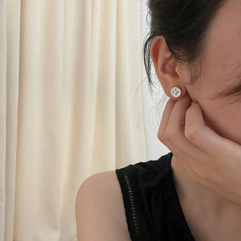 F廠【SE2417】S925純銀韓版小眾設計感紐帶耳環簡約時髦ins風百搭耳飾 25.05-5