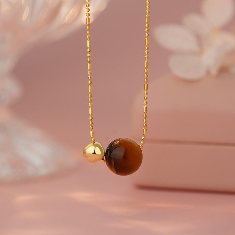 E廠【YC2376N】S925純銀簡約抽拉漸層珠珠項鍊女復古輕奢新中式國風鎖骨鏈 25.04-1