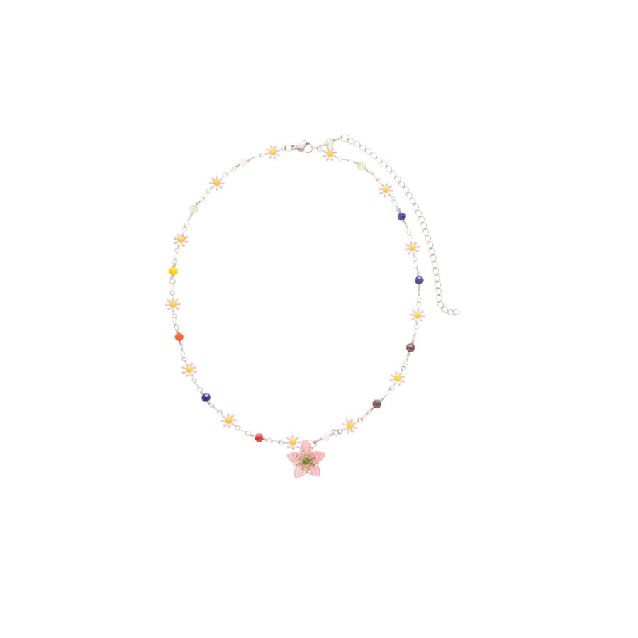 A廠【HN8408】韓系甜美花朵項鍊小眾高級感氣質鎖骨鍊個性設計時尚百搭頸鍊項鍊 25.04-1