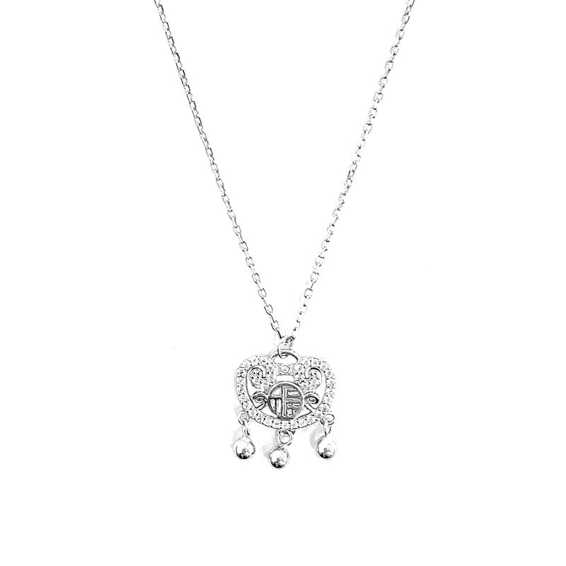 E廠【YC3550N】S925純銀新中式平安鎖項鍊女國風國潮輕奢高級感鎖骨鏈 24.05-1