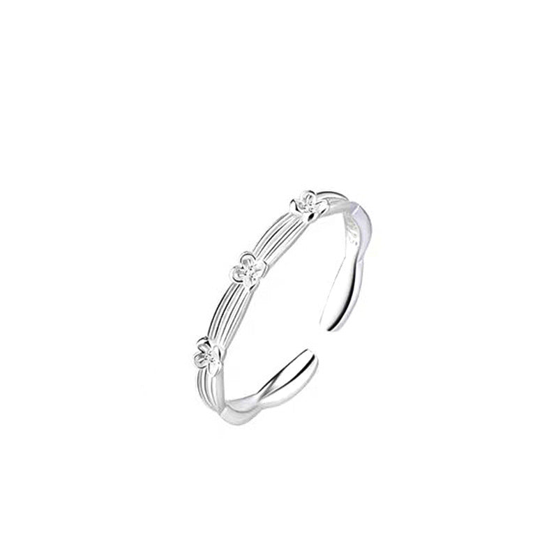 E廠【YC4122R】S925銀淡雅桂花戒指女高級文藝優雅清新個性新款百搭甜美戒指
25.10-3