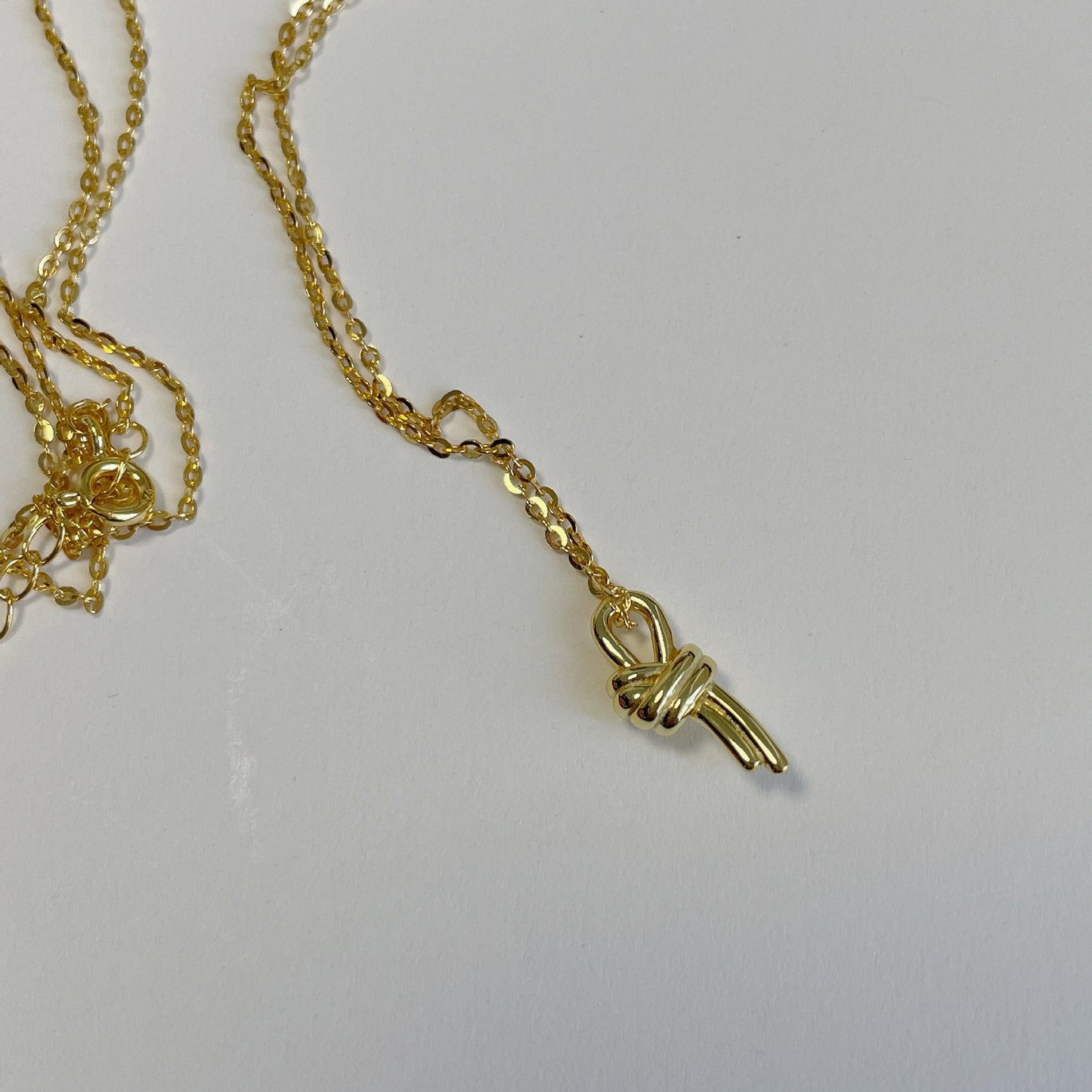 F廠【DQ0581N】韓國韓版S925純銀繩結項鍊女簡約精緻打結設計日常通勤鎖骨鏈 25.03-3