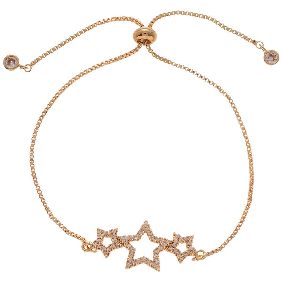 A廠【HB3619】不規則鋯石星星可調式手鍊輕奢高級感手環精緻時尚氣質百搭手飾女 25.03-3