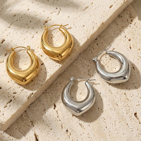 B廠【F040】法式marka時尚小眾設計U型耳環不鏽鋼鍍18k真金跨境氣質百搭耳飾
26.02-1