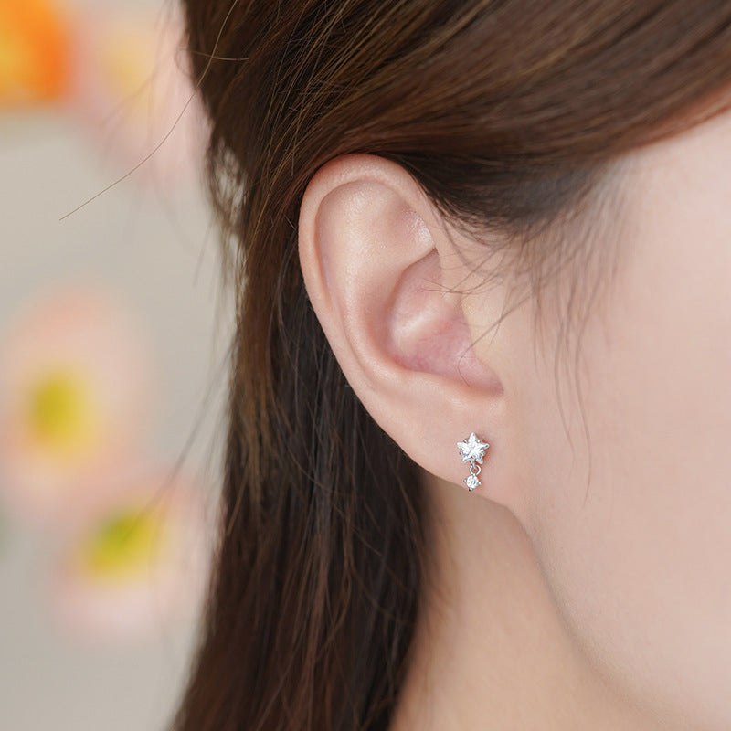 E廠【YC5980E】S925純銀不對稱愛心星星蝴蝶流蘇耳環女時尚個性耳骨耳飾
25.10-5