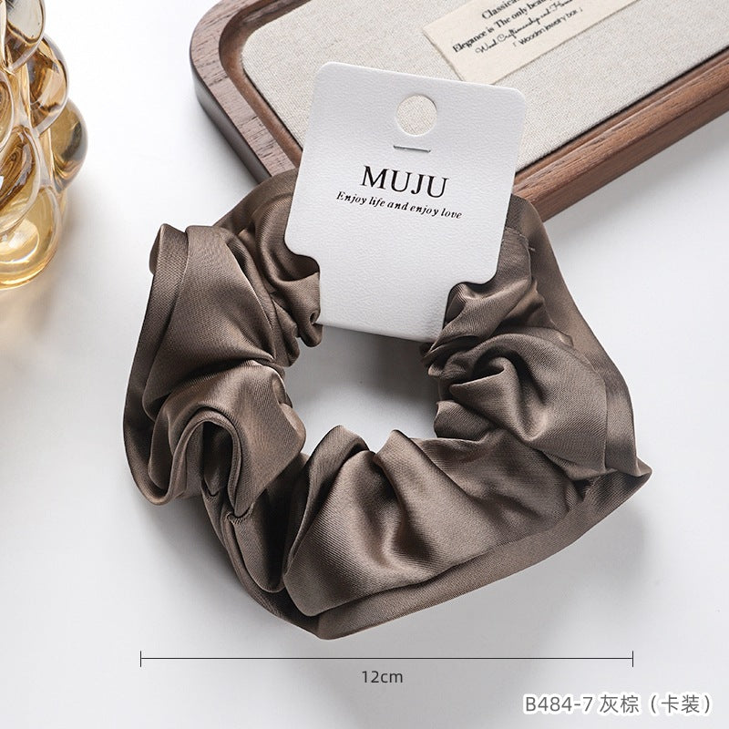 D廠【B484】卡片裝髮圈法式高級感大腸圈髮繩超大花苞緞面頭繩皮筋木耳邊髮飾
 25.10-5「D廠-單筆結帳需滿,NT$600出貨(不含運費)」