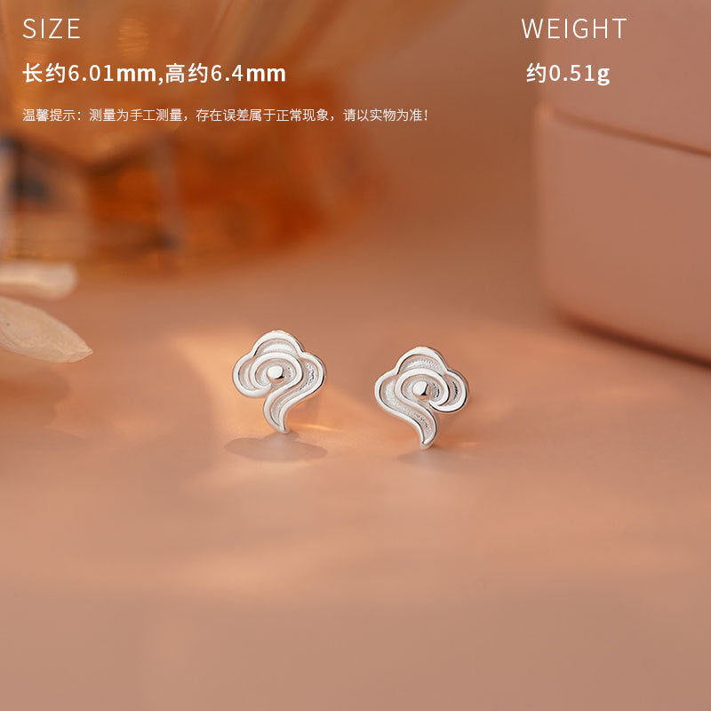 E廠【YC6106E】原創S999足銀墨香雅韻多元素新款耳飾中式獨特清新耳飾 25.03-2