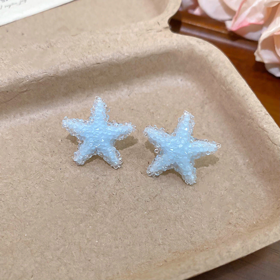 A廠 【HE26594】925銀針樹脂軟糖星星耳環韓系ins可愛耳環清新甜美時尚百搭耳飾 25.05-4