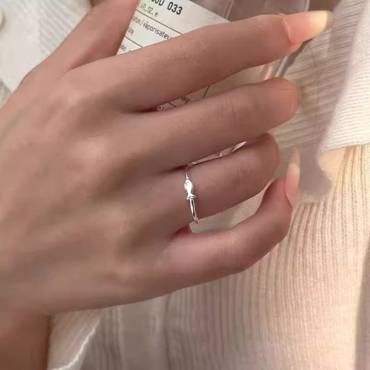 F廠【DQ8234R】足銀999簡約小眾錦鯉小魚戒指女韓版精緻純銀開口戒百搭指環 25.06-3