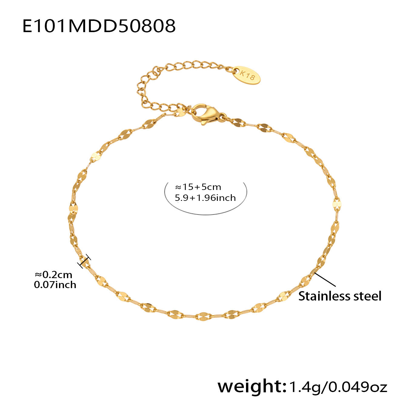 B廠【E209】INS風簡約手鍊不鏽鋼蝴蝶鑲鋯石飾品跨境新款手飾鍍18k真金 25.08-3