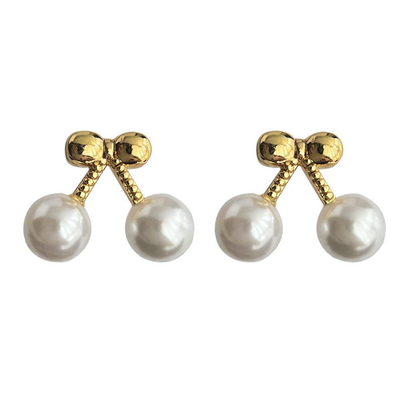 C廠【4433】森系小清新甜美櫻桃鍍14K耳環女簡約水果可愛耳飾ins飾品 24.07-1