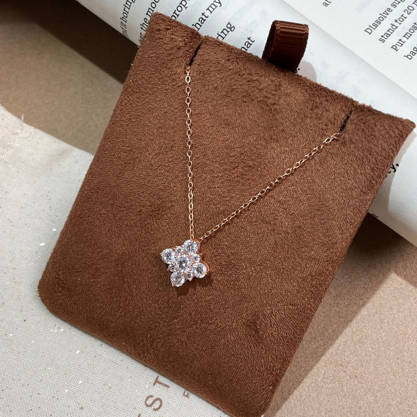 F廠【DQ1142N】S925純銀簡約精緻滿鑽四葉草項鍊女輕奢高級感韓系百搭鎖骨鏈 25.08-2