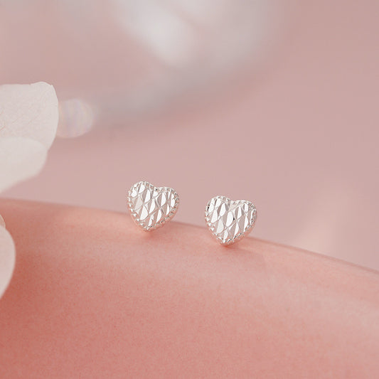 E廠【YC2081E】S999足銀輕奢愛心耳環女高級文藝甜美小眾可愛精緻耳飾 25.06-4