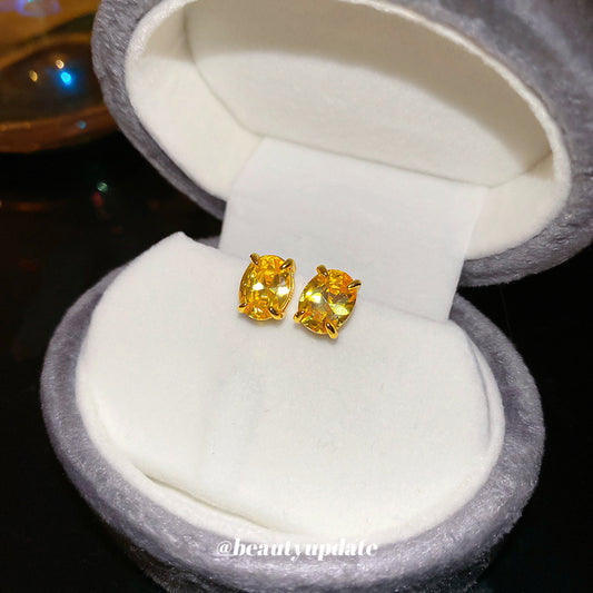 A廠【HE26955】925銀針鋯石橢圓形耳環復古宮廷風氣質耳環輕奢高級感簡約百搭耳飾女 25.06-2