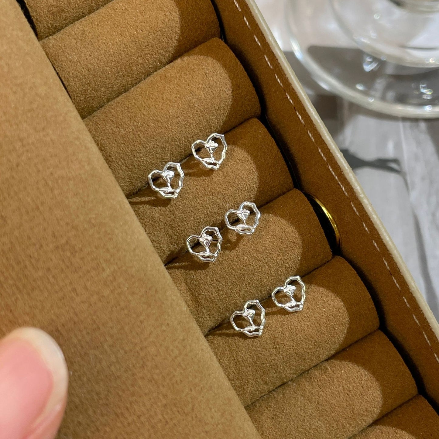 F廠【XDQ10751E】玫瑰之心S999純銀耳環女小清新氣質百搭款耳環甜美可愛耳環品
25.10-5